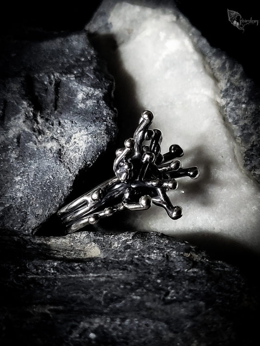 Mycelium Garden Ring - 925 silver version