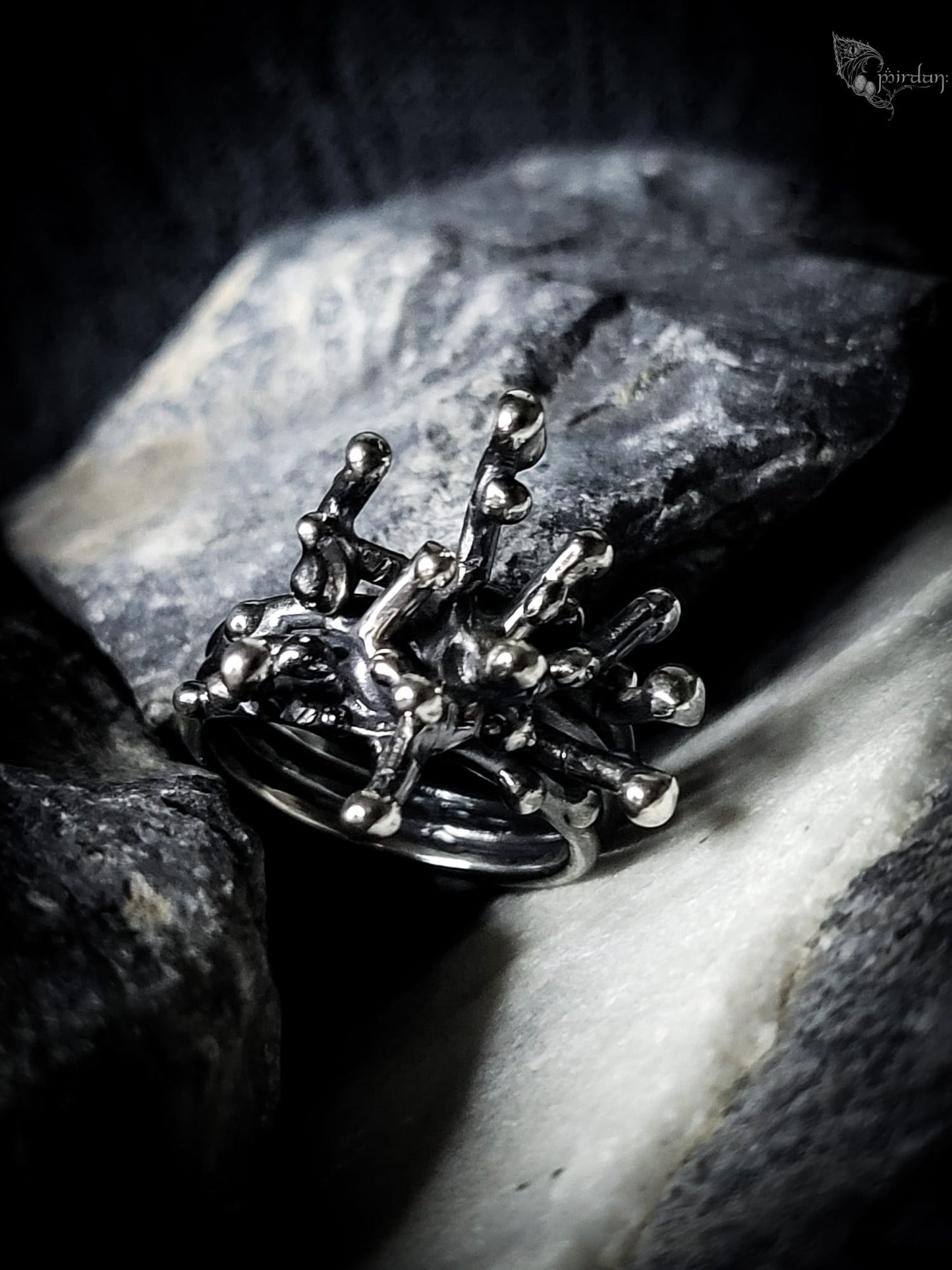 Mycelium Garden Ring - 925 silver version