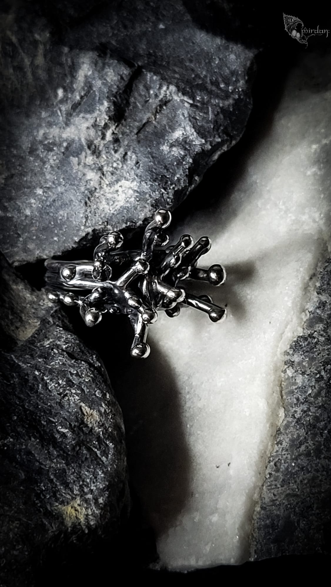 Mycelium Garden Ring - 925 silver version