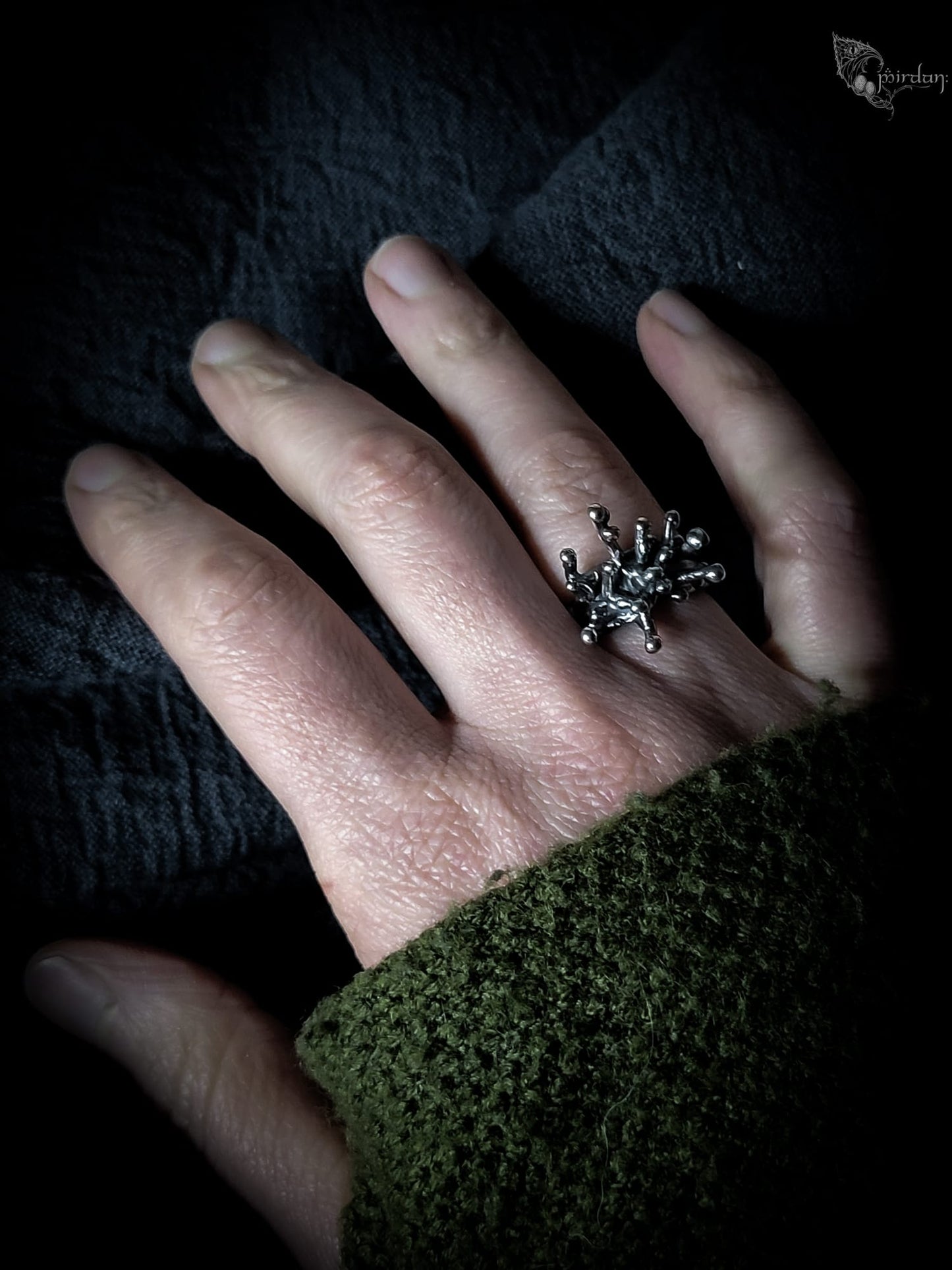 Mycelium Garden Ring - 925 silver version