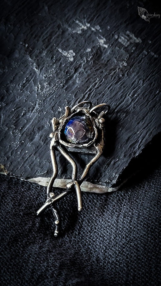 Witches Willow Pendant - blue heart version
